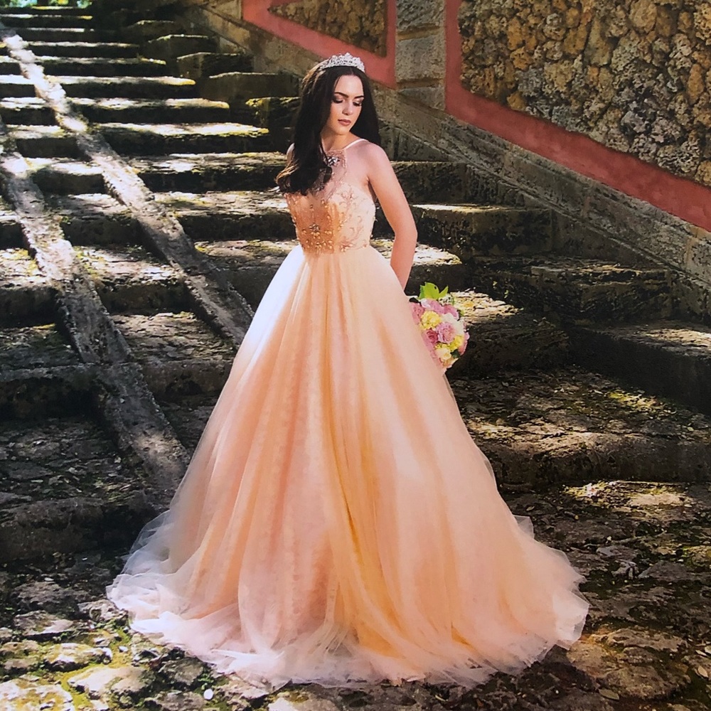 SHERRI HILL designer discontinued ballgown quinces/ sweet sixteen dress